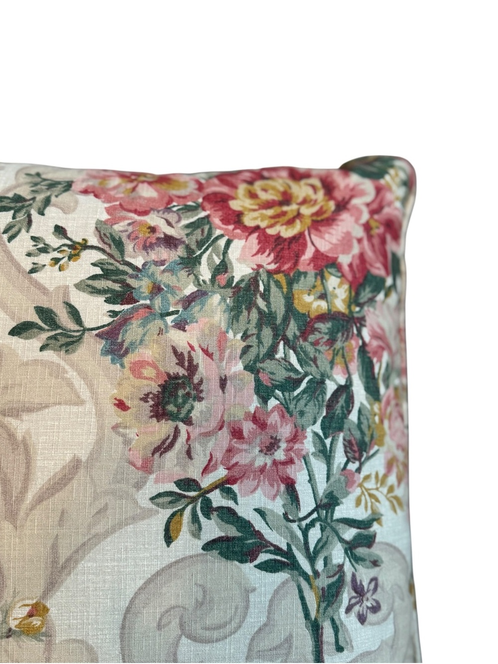VTG Ralph Lauren Floral 21” Decorative Throw Pillow COVER ONLY Hydrangea READ - Picture 4 of 8